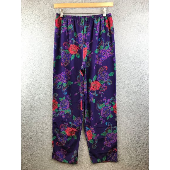 Vintage Victoria's Secret Gold Label Purple Paisley PJ Set size S - Picture 4 of 14